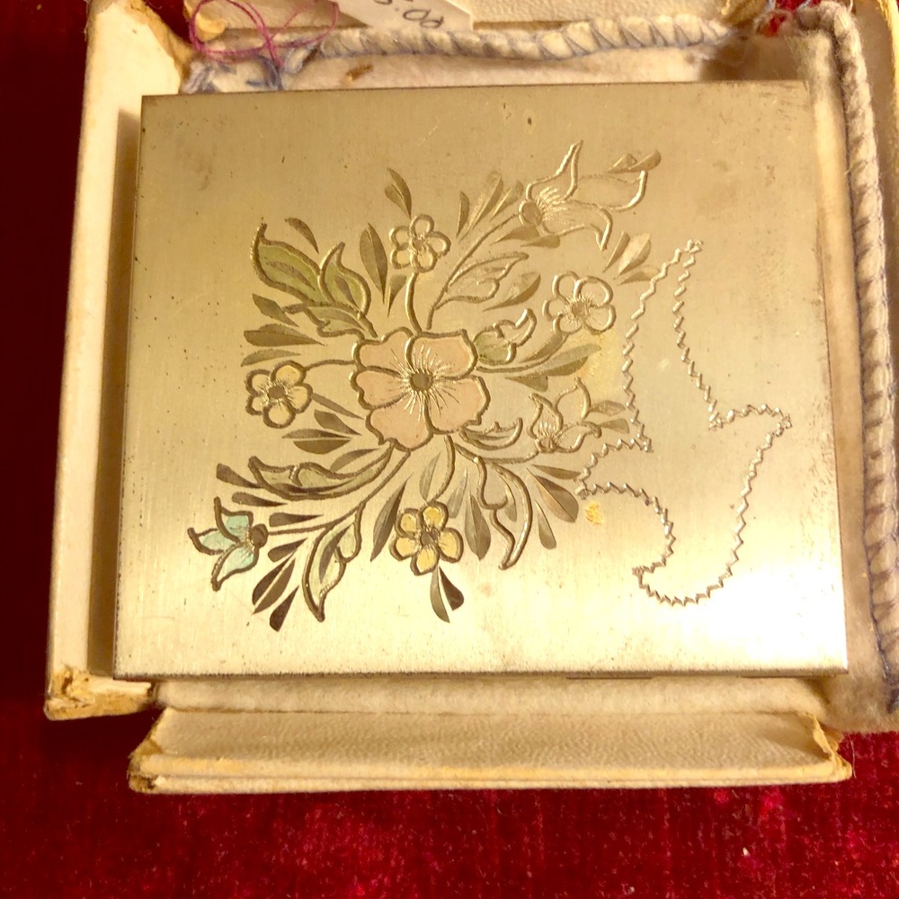 Vtg compact sterling silver
